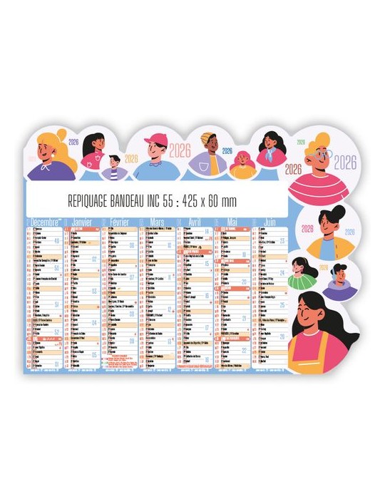 TOGETHER | Calendrier bancaire découpé 2026