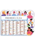 TOGETHER | Calendrier bancaire découpé 2026 Matières : carton personnalisable avec votre logo