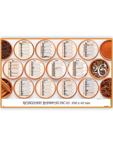 LES ÉPICES DU MONDE | Calendrier bancaire thématique 2026