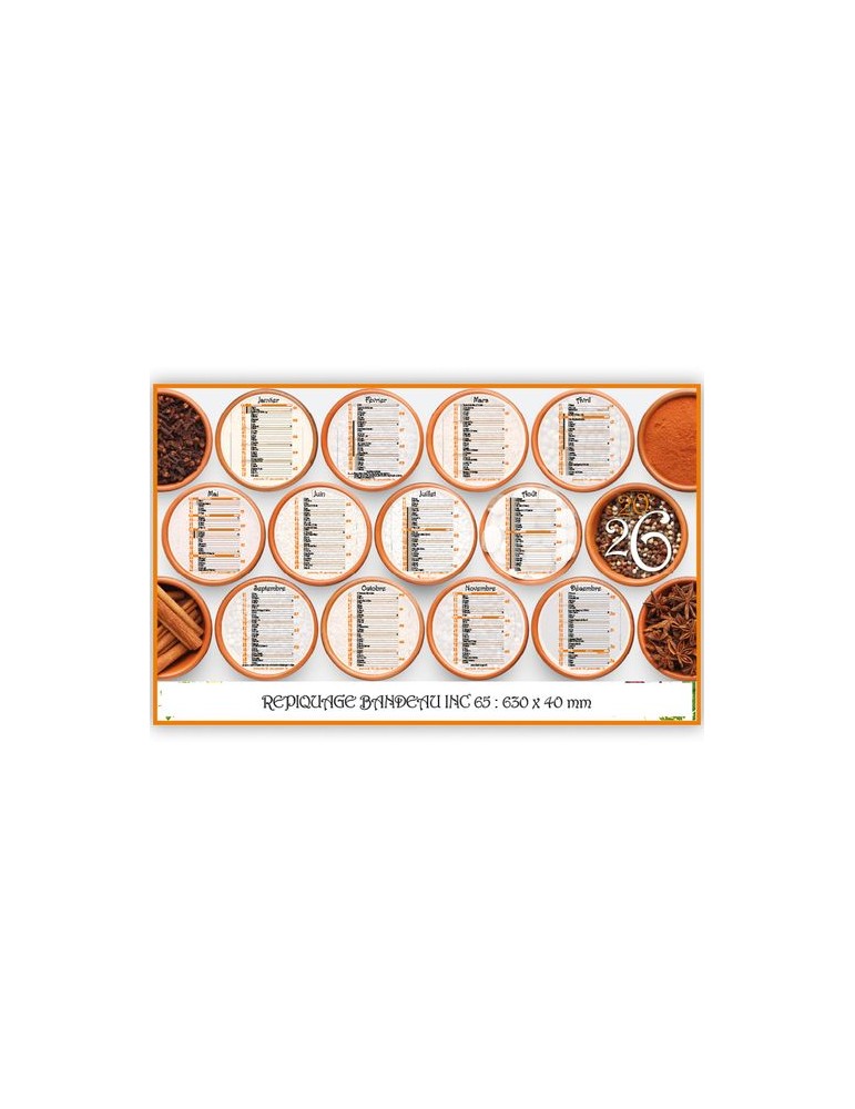 LES ÉPICES DU MONDE | Calendrier bancaire thématique 2026