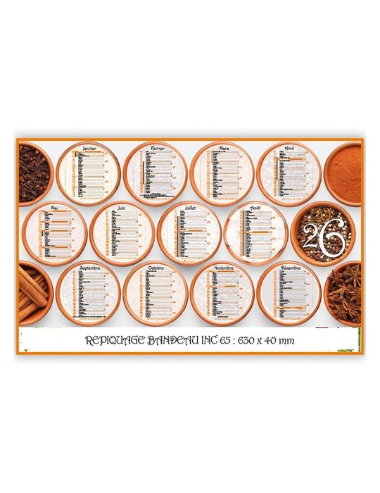 LES ÉPICES DU MONDE | Calendrier bancaire thématique 2026