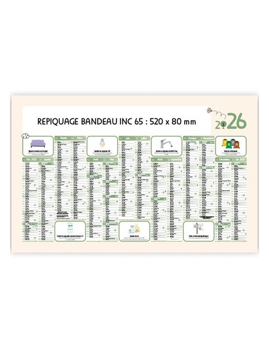 GESTES ECO-RESPONSABLES | Calendrier bancaire thématique 2026 Matières : carton