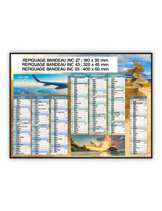 VOYAGES | Calendrier bancaire thématique 2026