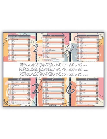 MODERNE & DESIGN | Calendrier bancaire thématique 2026 personnalisable