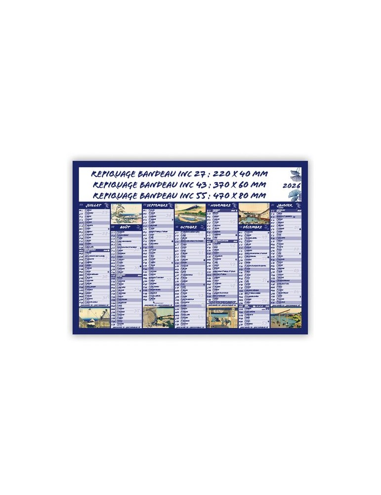 MONT FUJI | Calendrier bancaire thématique 2026