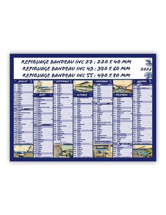 MONT FUJI | Calendrier bancaire thématique 2026