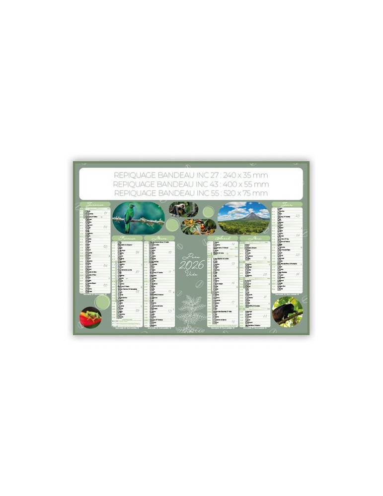 COSTA RICA | Calendrier bancaire thématique 2026