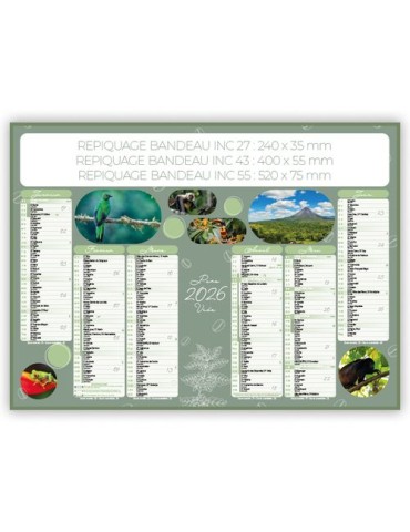 COSTA RICA | Calendrier bancaire thématique 2026 2