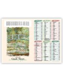 CLAUDE MONET | Calendrier bancaire thématique 2026 Matières : carton