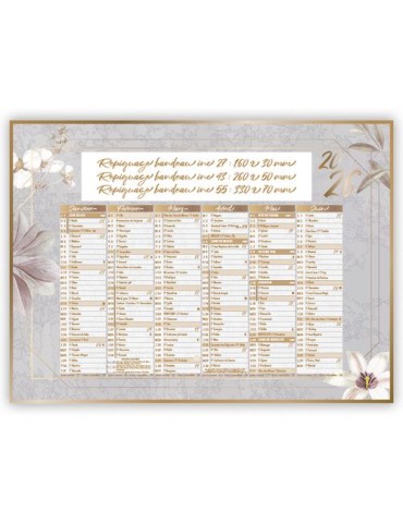 BAROQUE | Calendrier bancaire thématique 2026