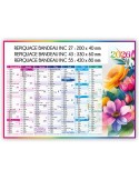 AQUARELLE | Calendrier bancaire thématique 2026 Matières : carton