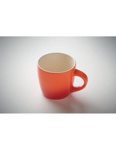 PEZE Mug en céramique 300ml Matières : grès Couleurs : orange marquage couleur éclatante