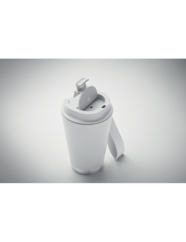TOPIZ Gobelet double paroi 300 ml Matières : polypropylène (PP) Couleurs : blanc marquage couleur éclatante