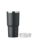 SUM Gobelet double paroi 550ml Matières : acier inoxydable Couleurs : noir impression haute définition