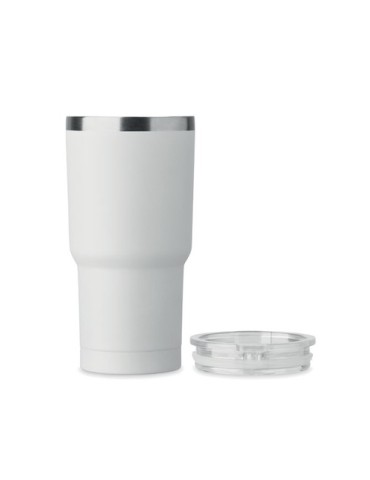 SUM Gobelet double paroi 550ml Matières : acier inoxydable Couleurs : blanc goodies publicitaire événementiel