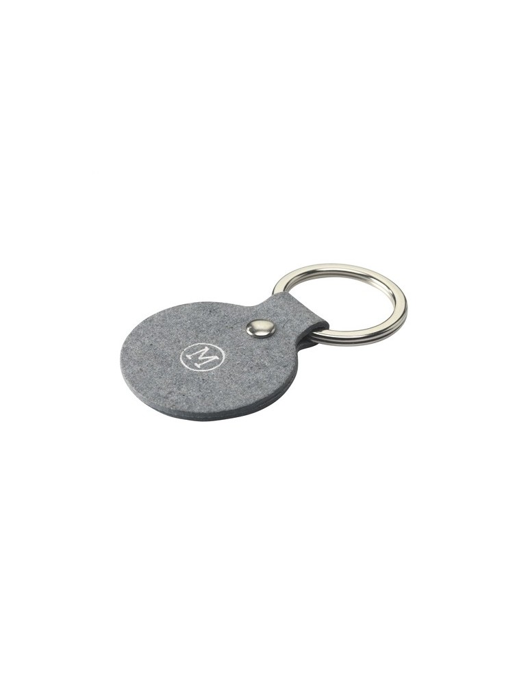 Recycled Denim Textile Keyring Round porte-clés