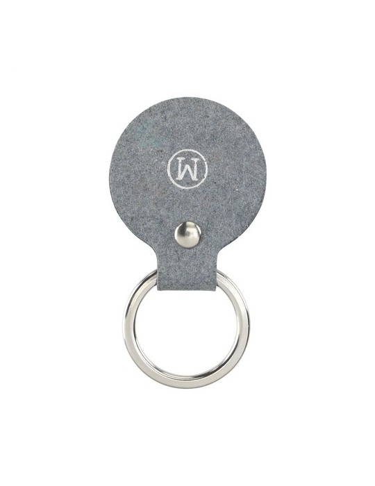 Recycled Denim Textile Keyring Round porte-clés