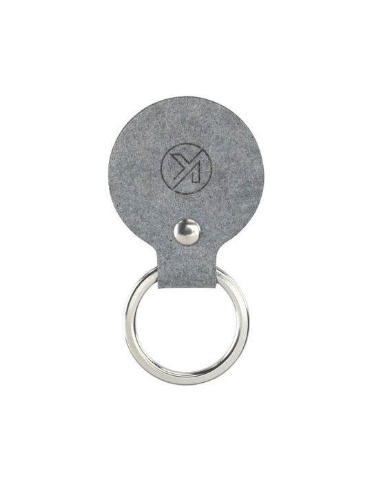 Recycled Denim Textile Keyring Round porte-clés