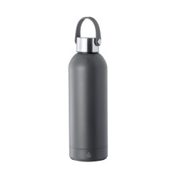 Bidon Éco-responsable Isotherme Thermique Breidy Couleurs : gris Matières : acier inoxydable recyclé cadeau entreprise pas cher