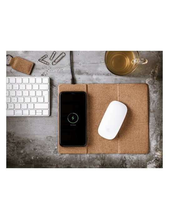 Cork Wireless Charging Mousepad tapis de souris