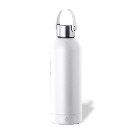Bidon Éco-responsable Isotherme Thermique Breidy Couleurs : bleu marine Matières : acier inoxydable recyclé personnalisation sur