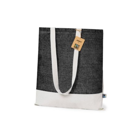 Sac de Shopping Éthique Personnalisé en Coton Pas Cher - Annet Fairtrade Matières : coton Couleurs : naturel marquage laser ultr