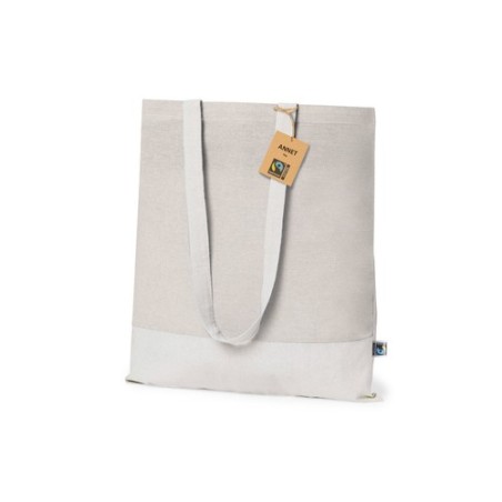 Sac de Shopping Éthique Personnalisé en Coton Pas Cher - Annet Fairtrade Matières : coton Couleurs : naturel objet promotionnel 