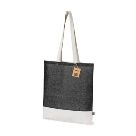 Sac de Shopping Éthique Personnalisé en Coton Pas Cher - Annet Fairtrade Matières : coton Couleurs : noir personnalisation rapid