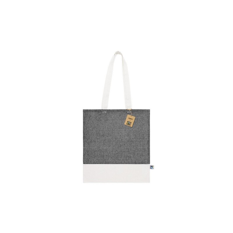 Sac de Shopping Éthique Personnalisé en Coton Pas Cher - Annet Fairtrade Matières : coton Couleurs : noir cadeau affaires élégan