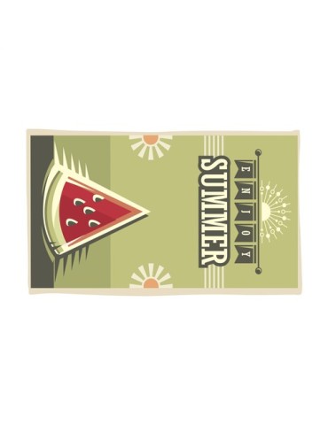 Printed RPET BeachTowel 350g/m² 100x180 serviette plage