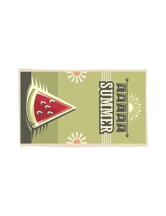 Printed RPET BeachTowel 350g/m² 100x180 serviette plage