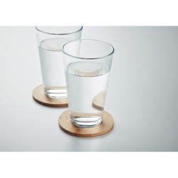 Set de 6 sous-verres personnalisés en bambou - BAYIN Matières : bambou Couleurs : bois impression haute définition