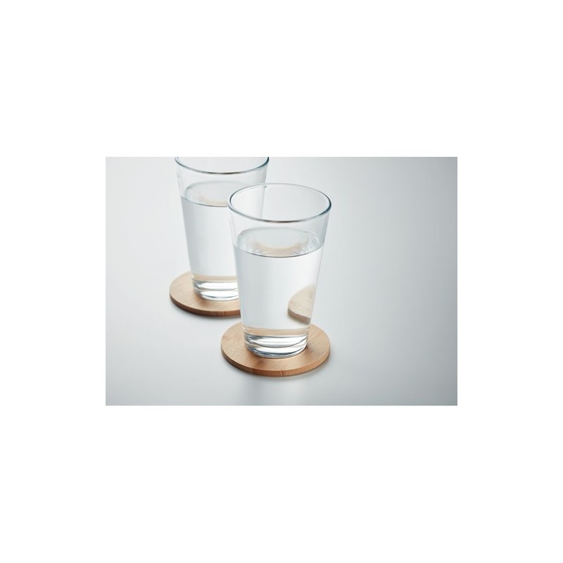 Set de 6 sous-verres personnalisés en bambou - BAYIN Matières : bambou Couleurs : bois impression haute définition