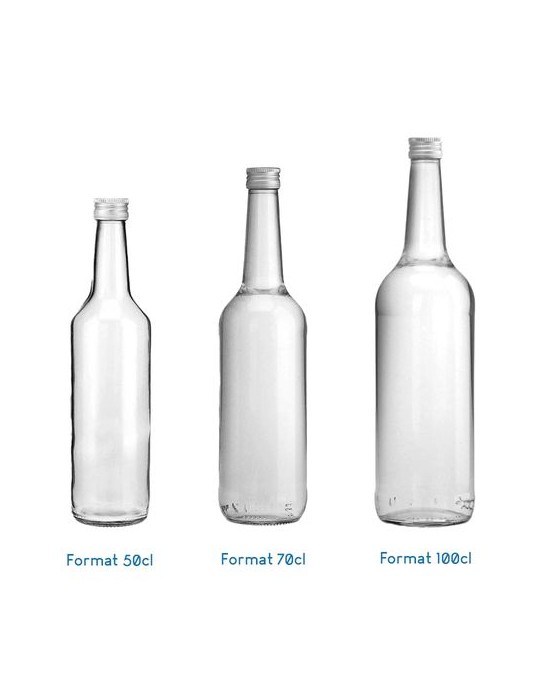 Bouteille en verre universelle