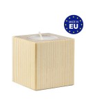 Bougeoir cube en bois