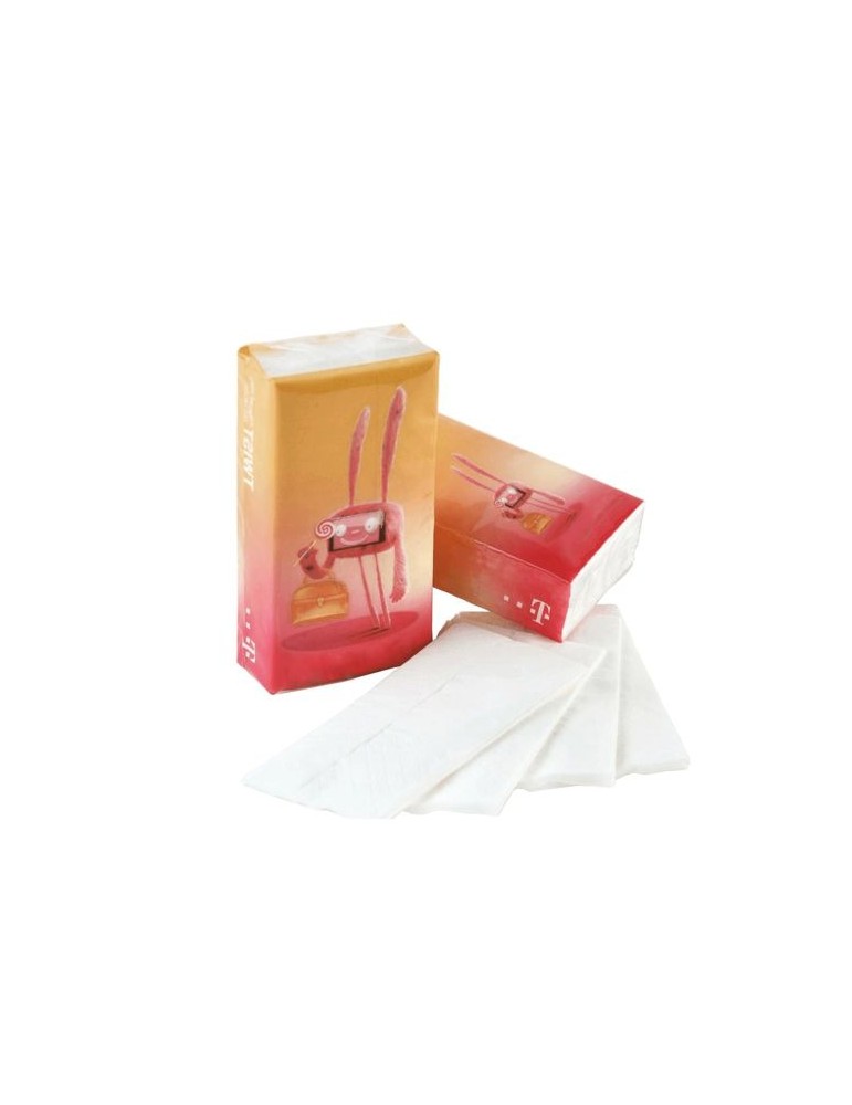 Paquet de mouchoirs en papier Matières : papier Couleurs : blanc personnalisable avec votre logo