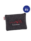 Trousse de voyage en feutrine Matières : PET recyclé Couleurs : gris chiné