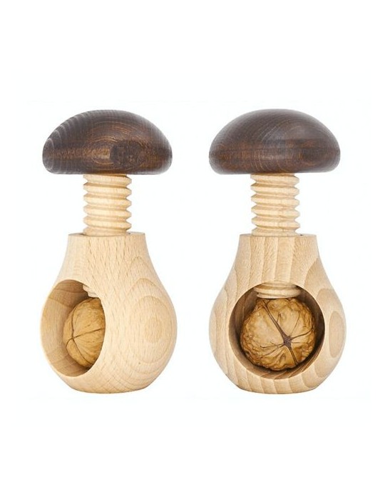 Casse-noix champignon Matières : bois Couleurs : naturel personnalisable avec votre logo