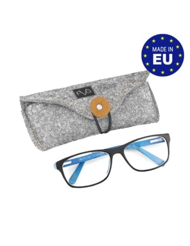 Etui à lunettes en feutrine Matières : PET recyclé Couleurs : gris chiné