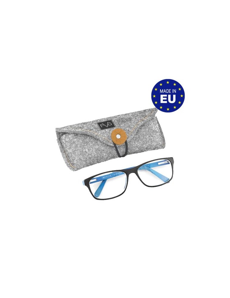 Etui à lunettes en feutrine Matières : PET recyclé Couleurs : gris chiné