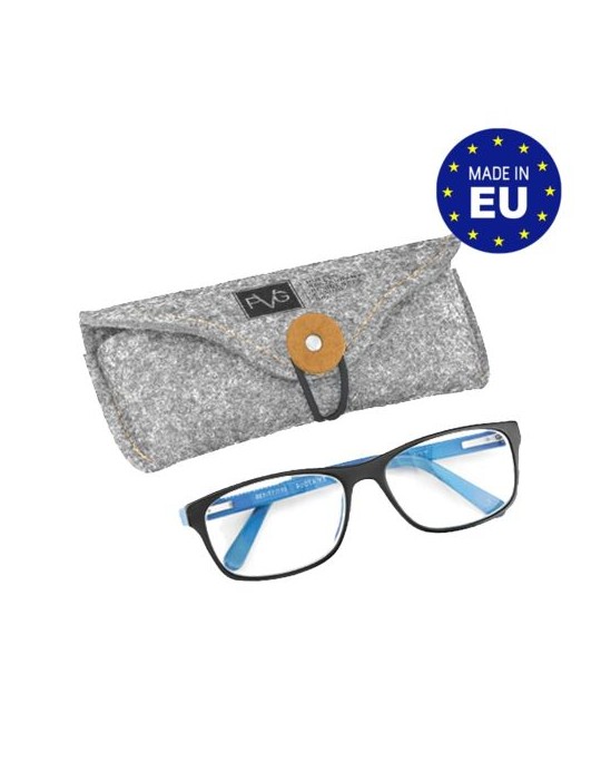 Etui à lunettes en feutrine Matières : PET recyclé Couleurs : gris chiné
