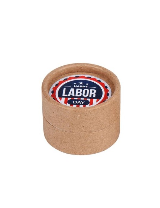 Mini baume à lèvres en carton Matières : carton Couleurs : naturel personnalisable avec votre logo