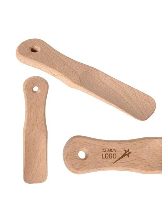 Petit chausse-pied en bois Matières : bois Couleurs : naturel cadeau entreprise pas cher