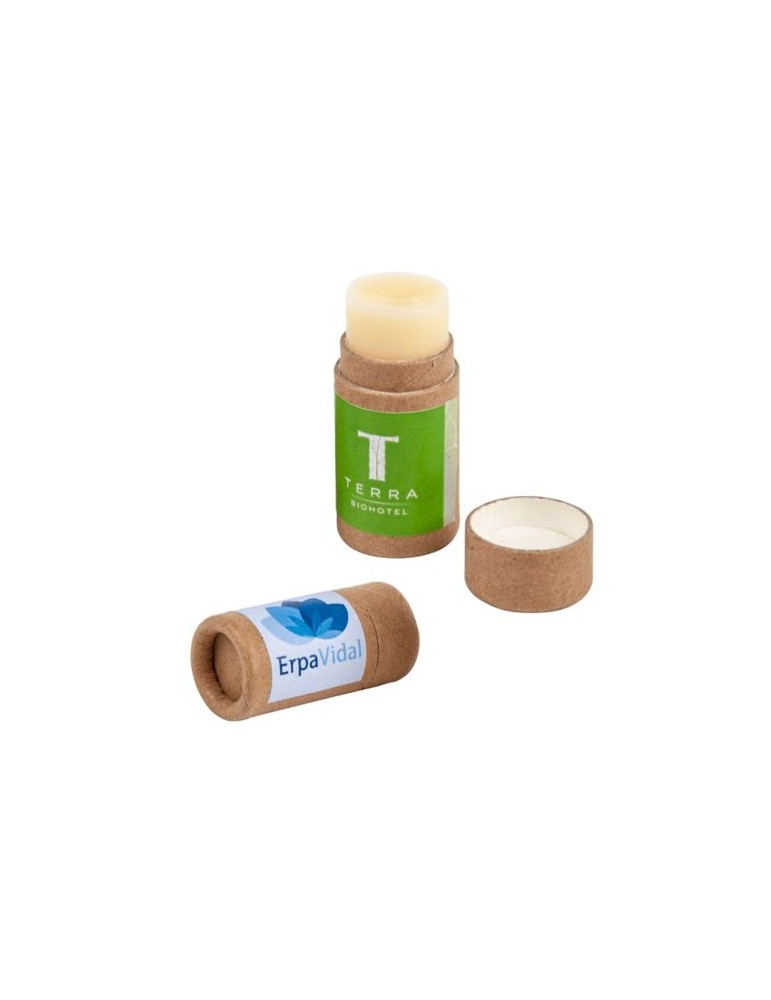 Mini stick à lèvres en carton Matières : carton Couleurs : naturel personnalisable avec votre logo
