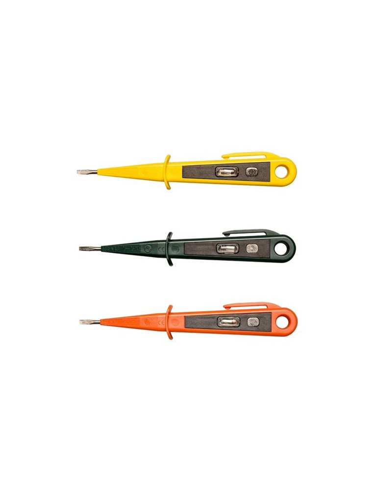 Tournevis testeur de courant Matières : plastique Couleurs : orange objet promo petit budget