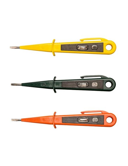 Tournevis testeur de courant Matières : plastique Couleurs : orange objet promo petit budget