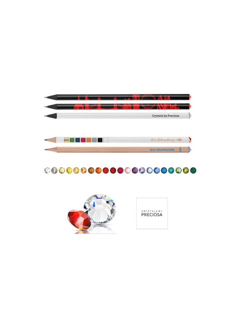 Crayon à papier cristal Matières : bois Couleurs : noir goodies entreprise design