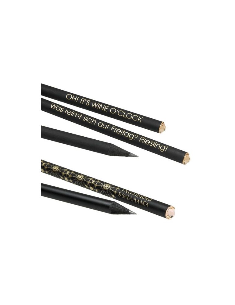 Crayon à papier cristal Matières : bois Couleurs : noir cadeau affaires élégant