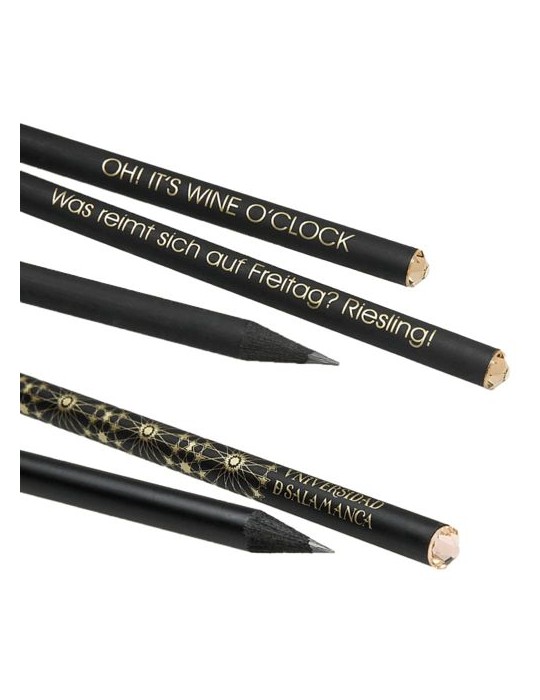 Crayon à papier cristal Matières : bois Couleurs : noir cadeau affaires élégant
