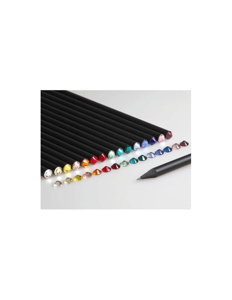 Crayon à papier cristal Matières : bois Couleurs : noir objet promotionnel éco-responsable